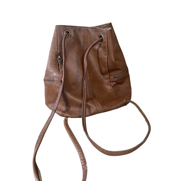 The Sam Camino Leather Boho Backpack Cognac Color Boho Hippie 90s Style - Picture 4 of 10